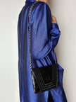 Borsa vintage Fendi con cuciture concentriche e tracolla in catena