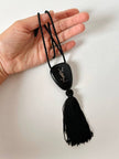 Collana vintage Yves Saint Laurent con pendente nappa couture – gioiello diffusore di aroma