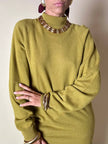 Lupetto oversize in cachemire verde acido Pure Cachemire