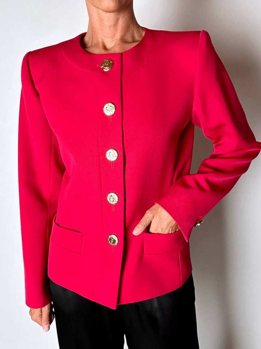 Blazer vintage Yves Saint Laurent Variation in rasato di lana rossa