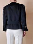 Blazer nero con bottoni gioiello dorati “Yves Saint Laurent”