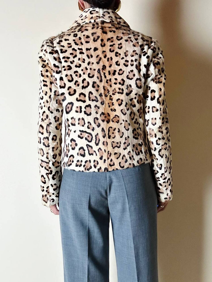 Giacca in cavallino leopardato “Iceberg”