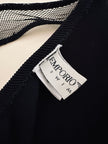 Costume intero in tessuto nero a costine con inserto in tulle “Emporio Armani”