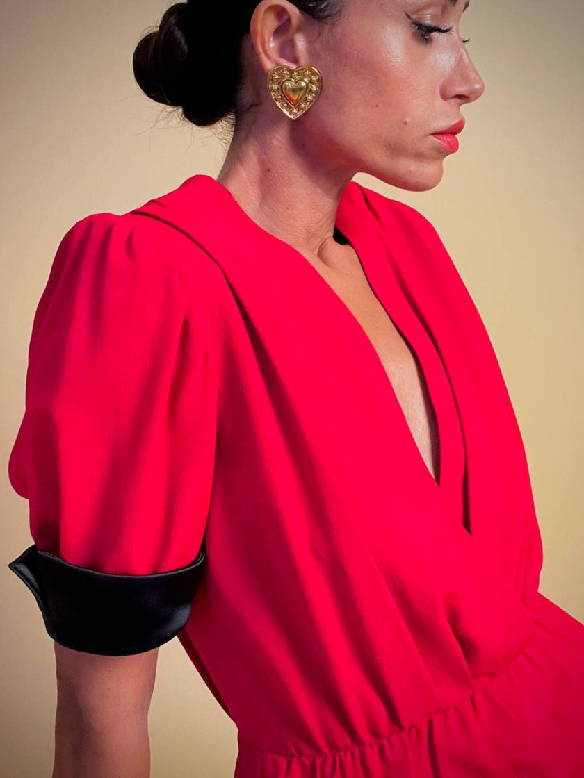 Clip dorate a forma di cuore “Yves Saint Laurent”