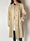 Vintage Burberry’s Trenchcoat aus beigem Gabardine mit passendem Gürtel und Check-Futter