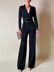 Jumpsuit nera in jersey “Solleciti”