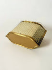 Box Bag vintage in lucite e metallo dorato effetto intrecciato