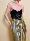 Bustier nero in pizzo macramè “La Perla”