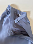 Completo gonna/gilet in raso grigio azzurro “Yves Saint Laurent”