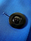 Blazer vintage Yves Saint Laurent in lana blu cobalto