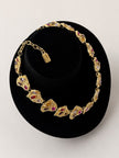 Vintage Yves Saint Laurent Collier mit herzförmigen Elementen und eingefassten, mehrfarbigen Kristallen