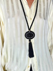 Chemise vintage en soie Valentino Garavani ivoire à rayures avec logos all-over