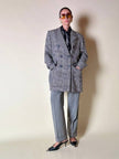 Blazer doppiopetto in lana principe di Galles “Yves Saint Laurent”