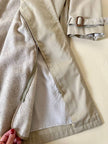 Trench in gabardine color corda con interno in lana rimovibile “Hazard”