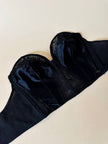Bustier in raso di seta e pizzo nero “Ponsesina”