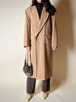 Cappotto doppiopetto Max Mara vintage in lana cammello chiaro