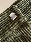 Pantalone a vita alta in corduroy verde oliva Rizzi Sport