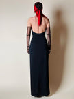 Vintage La Perla floor-length dress with a halter neckline and built-in bodysuit