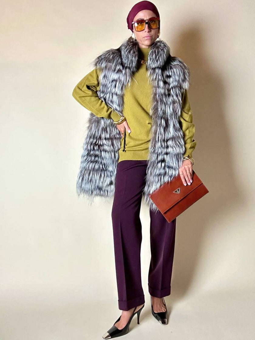 Lupetto oversize in cachemire verde acido Pure Cachemire