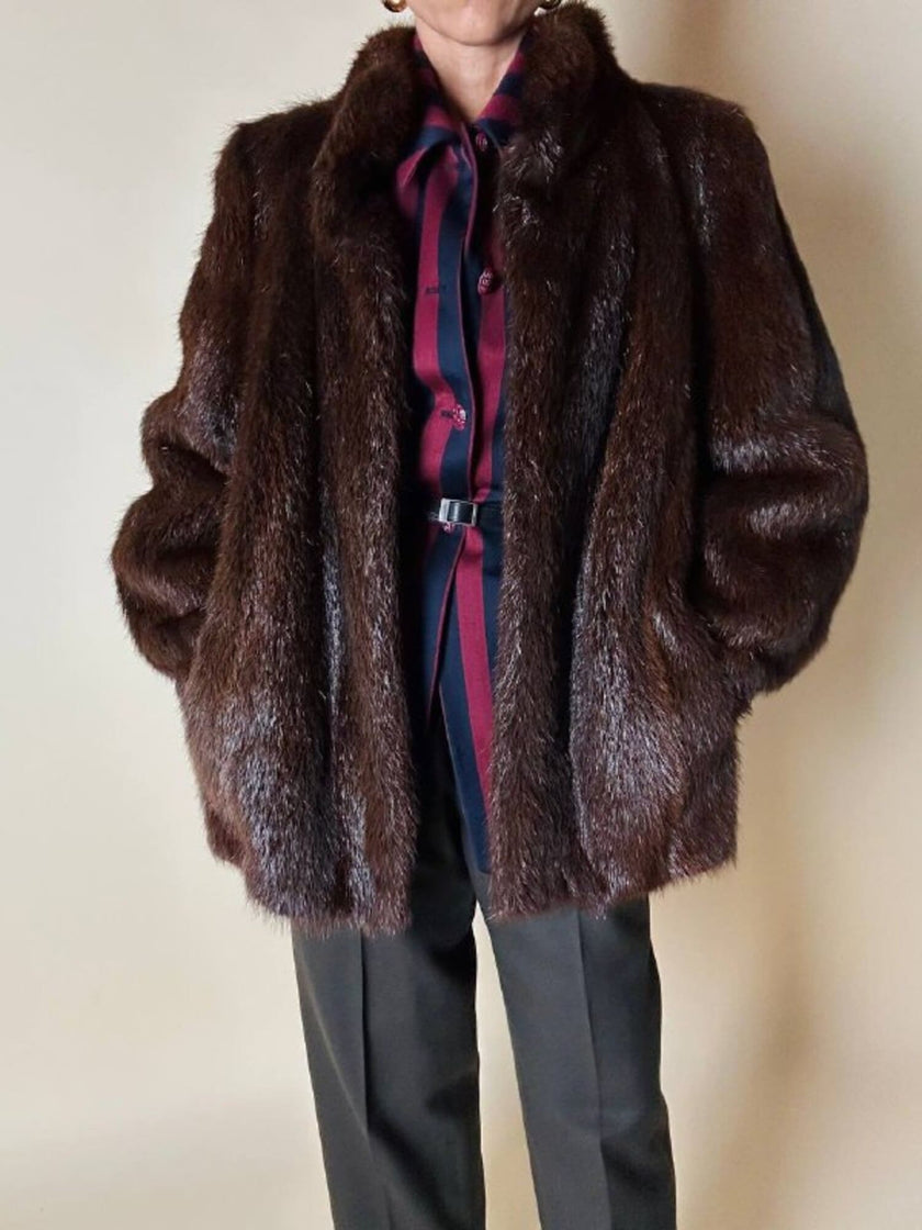 Blazer a righe verticali bordeaux e blu notte con bottoni in metallo laccato Daniel Hechter