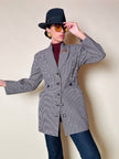 Blazer sciancrato in lana pied de poule “Rifat Ozbek”