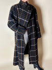 Cappotto lungo in pura lana vergine  fantasia tartan Fashion By Classic