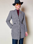 Blazer sciancrato in lana pied de poule “Rifat Ozbek”