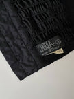 Bustier La Perla in raso micro plissé nero con scollo a cuore