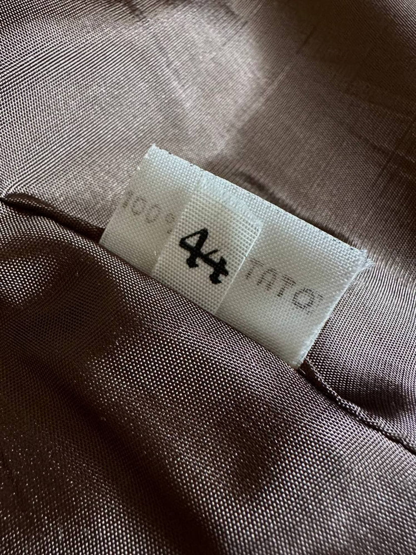 Tailleur giacca/pantalone in lana marrone chiaro “Prestige”