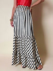 Gonna lunga Sportmax vintage in cotone jacquard a righe nere