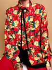 Camicia sartoriale in drill di seta fantasia mini bag