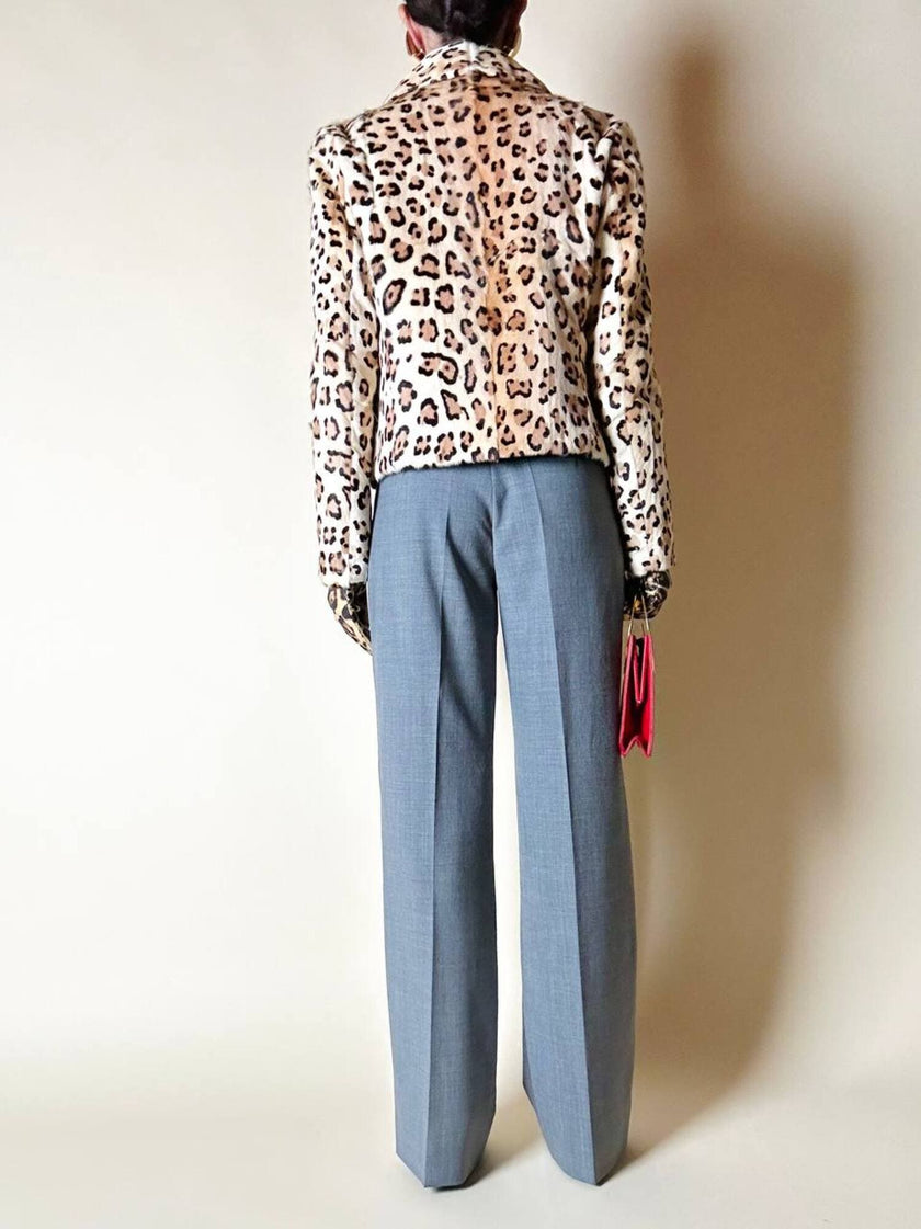 Giacca in cavallino leopardato “Iceberg”