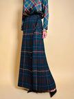 Maxi kilt sartoriale in lana fantasia tartan