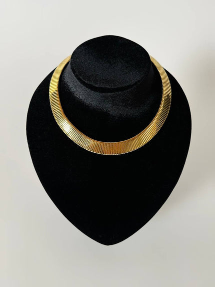 Collier tubogas vintage Cascio in metallo dorato
