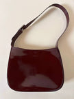 Borsa hobo Furla in pelle verniciata bordeaux