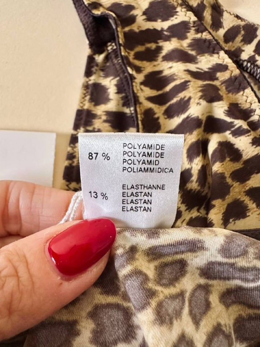 Perizoma leopardato a vita alta “Christian Dior”