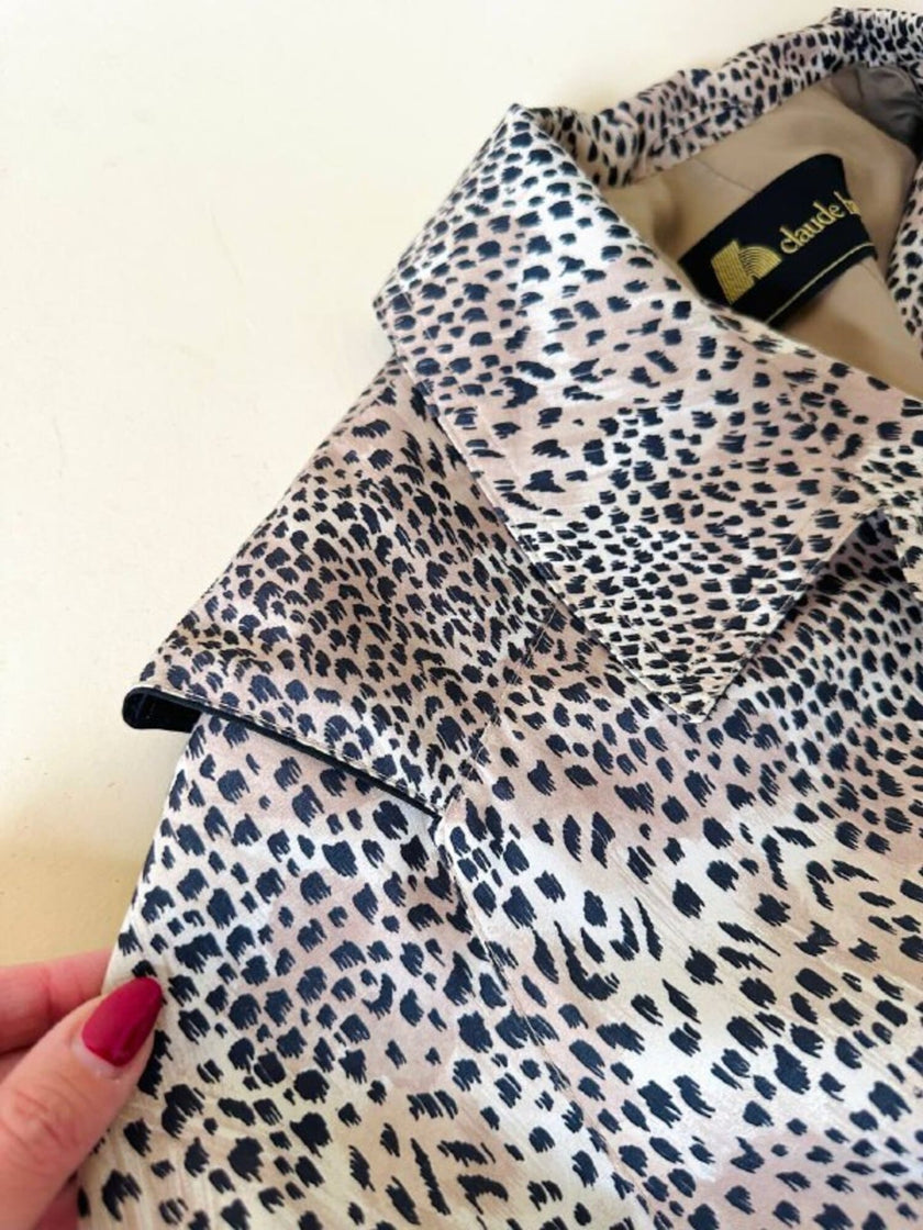 Trench oversize fantasia micro leopardo 