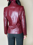Giacca in pelle bordeaux Vera Pelle