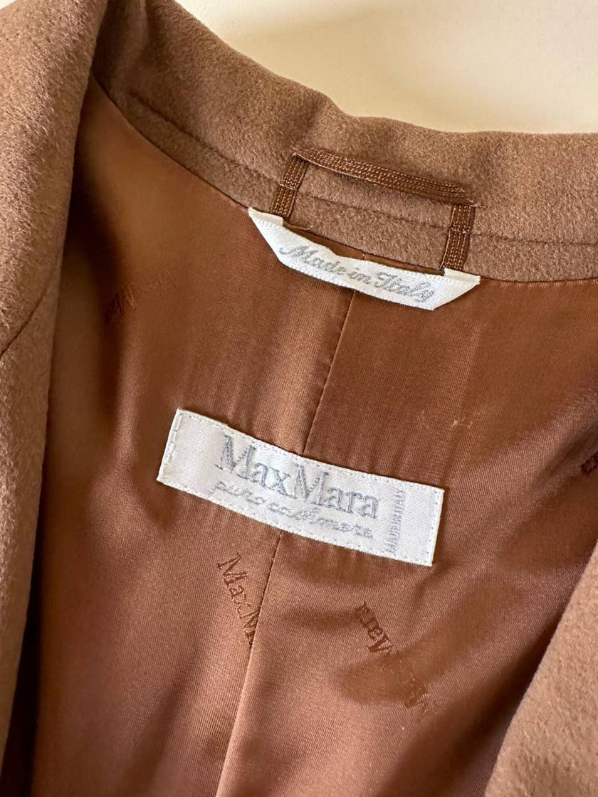 Vintage Max Mara blazer in pure dark camel cashmere