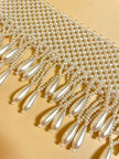Maxi choker di perle bianche