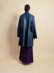 Giacca oversize in pelle nera