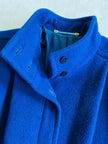 Giaccone in pura lana blu royal
