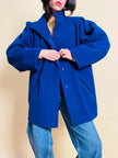 Giaccone in pura lana blu royal