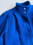 Giaccone in pura lana blu royal