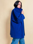 Giaccone in pura lana blu royal