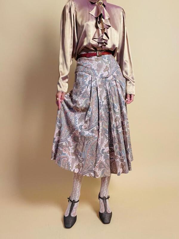 Gonna rosa fantasia paisley