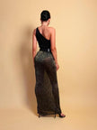 Gonna sirena in lurex bronzo