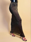Gonna sirena in lurex bronzo