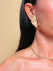 Maxi clip oro con perla