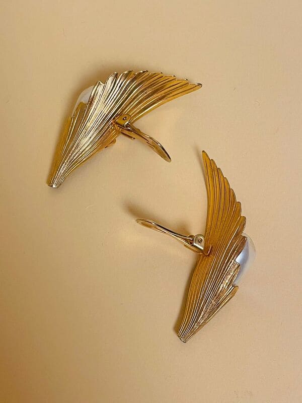 Maxi clip oro con perla